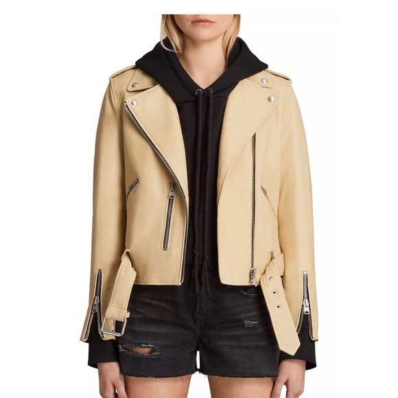 All Saints Jackets & Blazers - AllSaints Balfern 100% Lamb Leather Biker Jacket